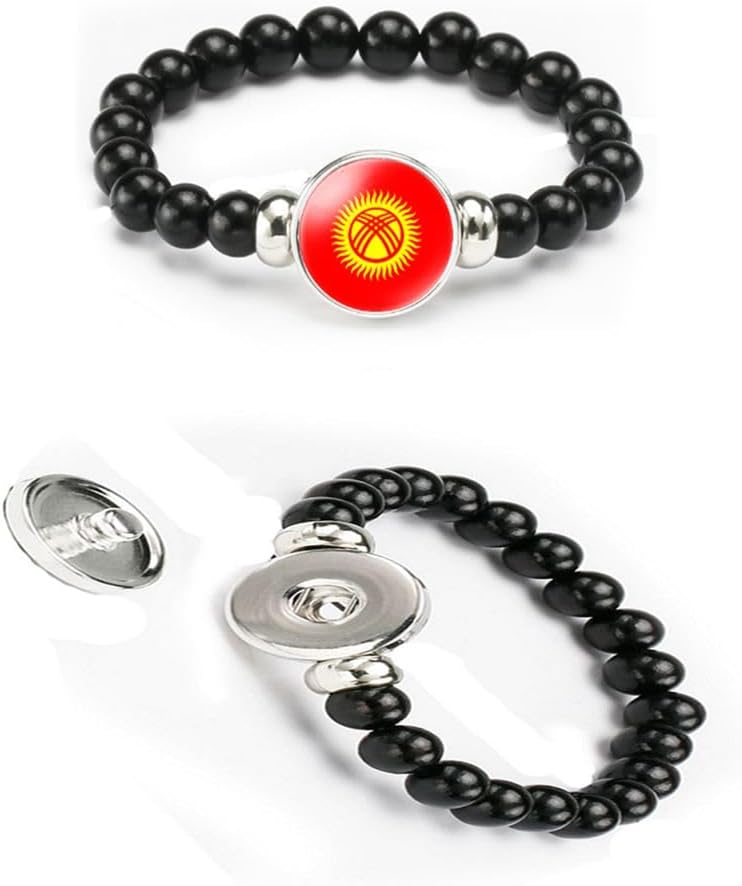 vmcoatdu National Flag Bracelet Elastic Rope Beaded Bracelet Support Your Country Travel Souvenir Gifts for Men Women - Image 4